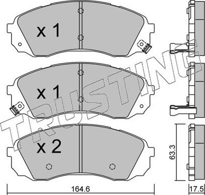 Тормозные колодки Trusting. Артикул 801.0