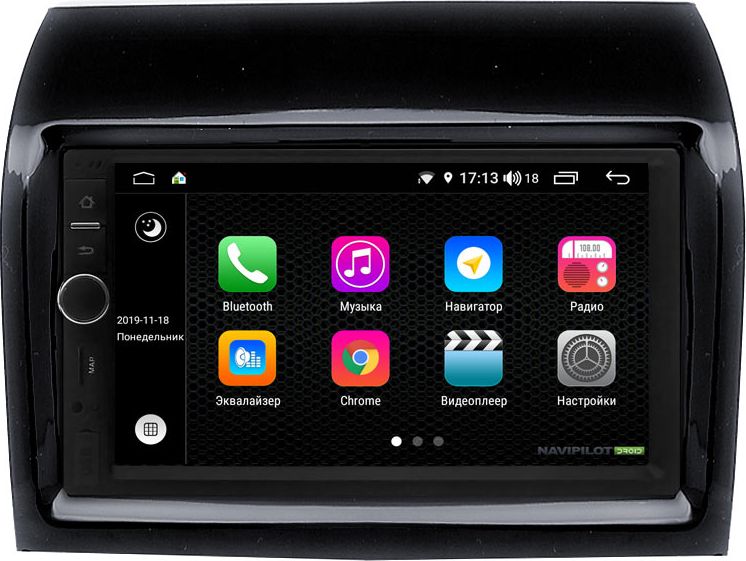 Установочный комплект: головное устройство NaviPilot 2DIN с экраном 7" Android 9, DSP, аппаратные кнопки, энкодер для Peugeot Boxer 2011-2026. Артикул NPD9L-WR-837-07 Boxer