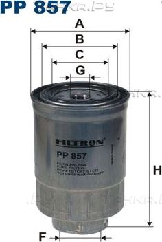 Топливный фильтр Filtron для Nissan Terrano II 1993-2002. Артикул PP 857