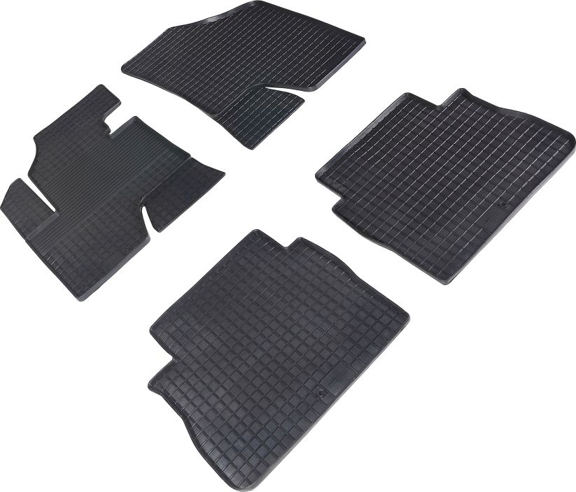 Коврики резиновые Seintex с узором сетка для салона Hyundai Santa Fe II 2010-2012. Артикул 82015