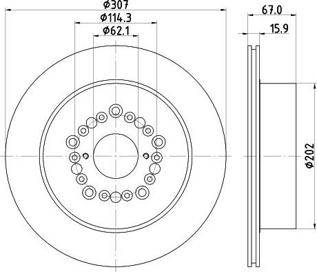 Тормозной диск Nisshinbo задний для Lexus LS II 1994-2000. Артикул ND1080K