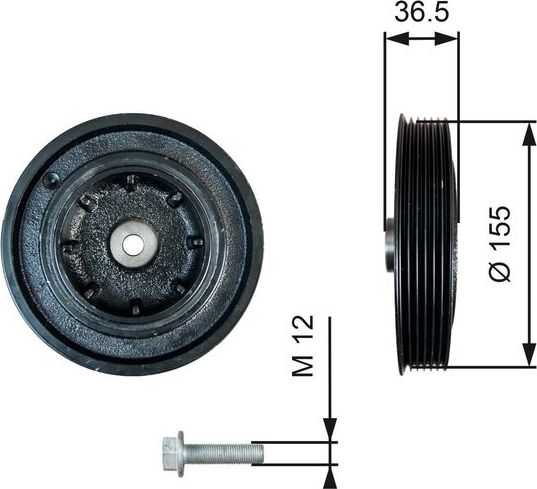 Шкив коленвала Gates DriveAlign®. Артикул TVD1128A