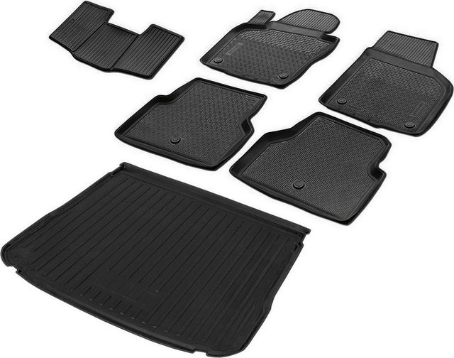 Комплект ковриков Rival для салона и багажника Volkswagen Tiguan I рестайлинг 2011-2017. Артикул K15805001-3