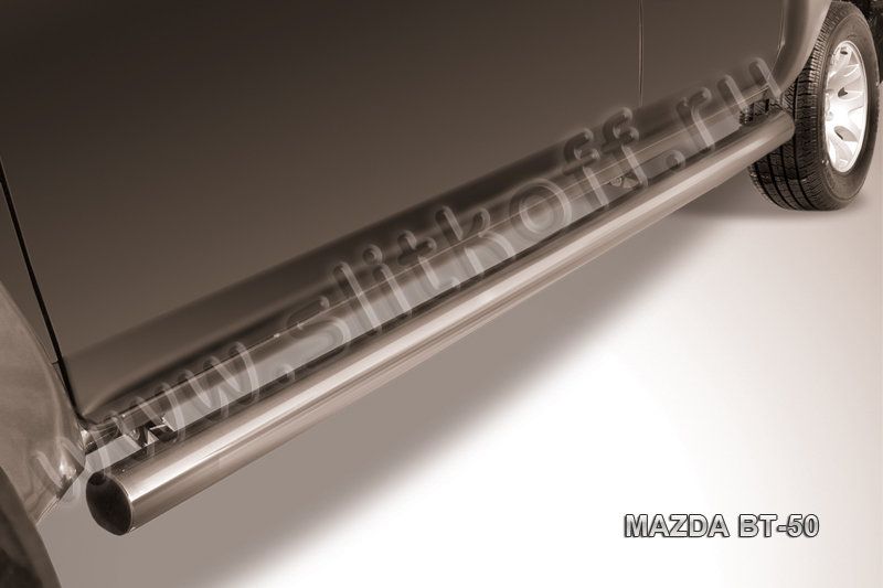 Пороги Slitkoff труба d76 для Mazda BT-50 I 2006-2011. Артикул MZB012