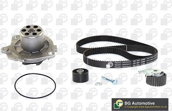 Помпа (водяной насос) с комплектом ремня ГРМ BGA для Fiat Marea 1996-2003. Артикул TB2202CPK