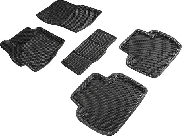 Коврики Seintex 3D EVA Соты для салона Mitsubishi Outlander XL 2006-2012 ЧЕРНЫЕ. Артикул 95201