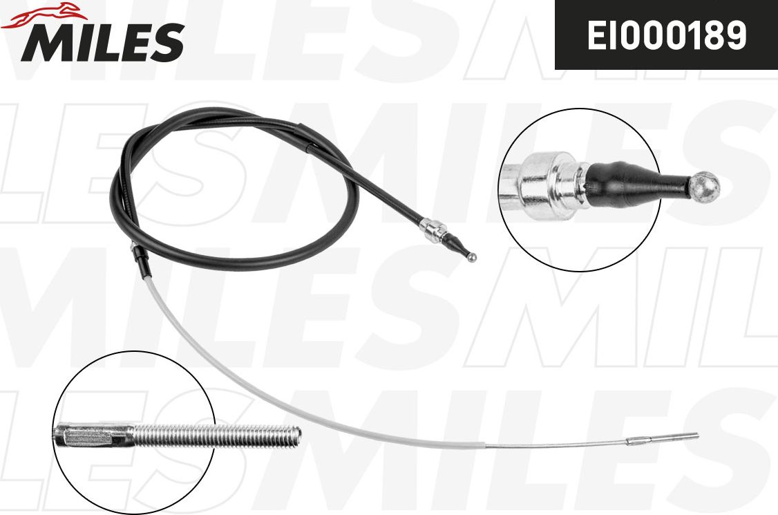 Трос ручника (тросик ручного тормоза) Miles. Артикул EI000189