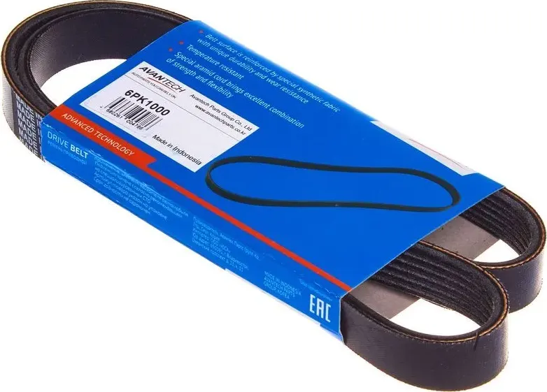 Ремень поликлиновой (Avantech). Артикул 6PK1000