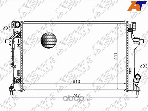 Радиатор HYUNDAI ELANTRA 16- (SAT). Артикул HY00121