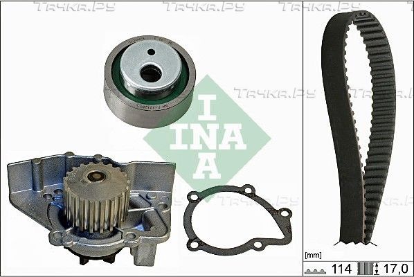 Помпа (водяной насос) с комплектом ремня ГРМ Ina для Fiat Ulysse I 1997-2002. Артикул 530 0258 30