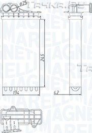 Радиатор отопителя (печки) Magneti Marelli. Артикул 350218436000