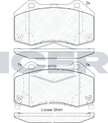 Тормозные колодки Icer передние для Opel Corsa D 2012-2014. Артикул 182132