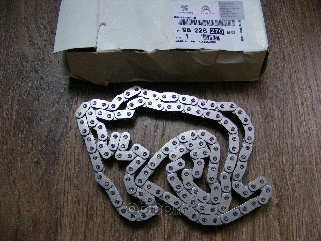 Цепь привода распредвала PSA. Артикул 9822827080