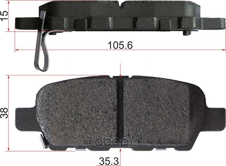 Колодки тормозные зад NISSAN J10 06-13 X-TRAIL T## 00- TIIDA C11 05-12 (Hosu). Артикул HSBR0009