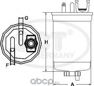 Топливный фильтр SCT-Germany для Ford Tourneo Connect I 2002-2013. Артикул ST 6029