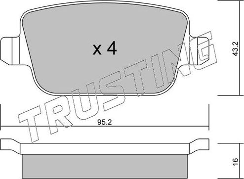 Тормозные колодки Trusting. Артикул 796.0