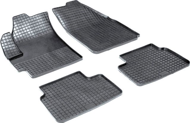 Коврики резиновые Seintex с узором сетка для салона ChevroletSpark I 2005-2010. Артикул 00383