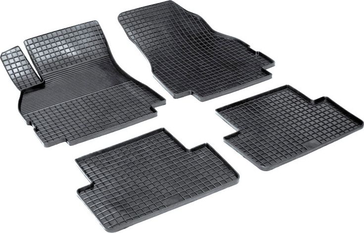 Коврики резиновые Seintex с узором сетка для салона Renault Megane II 2002-2009. Артикул 00362