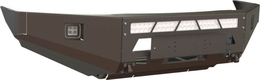 Бампер силовой STC передний для Mitsubishi Pajero Sport III 2015-2026 с противотуманными фарами и дальним светом. Артикул STC-MPS3-BF-L1L4