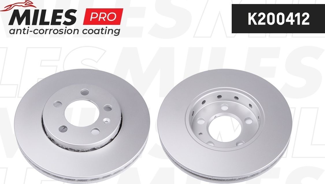 Тормозной диск Miles передний для Skoda Fabia III 2014-2026. Артикул K200412