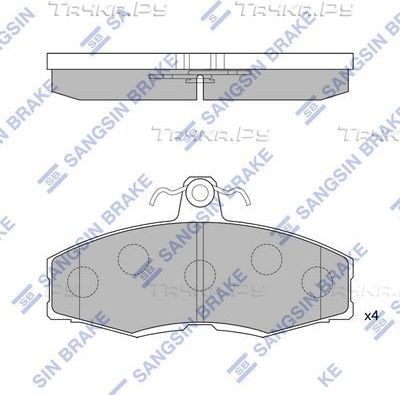 Тормозные колодки Sangsin Hi-Q. Артикул SP1028