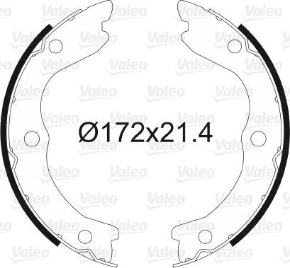 Тормозные колодки (стояночная тормозная система) Valeo задние для Nissan X-Trail T30 2001-2007. Артикул 564177