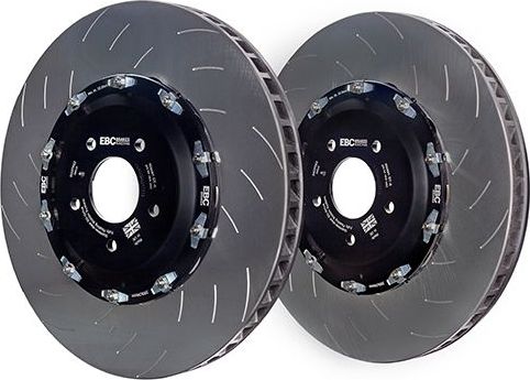 Тормозной диск EBC Brakes EBC racing two piece floating brake discs передний для Porsche Cayman II (981) 2015-2016. Артикул SG2F016