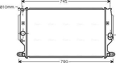 Радиатор охлаждения двигателя AVA. Артикул TO2402