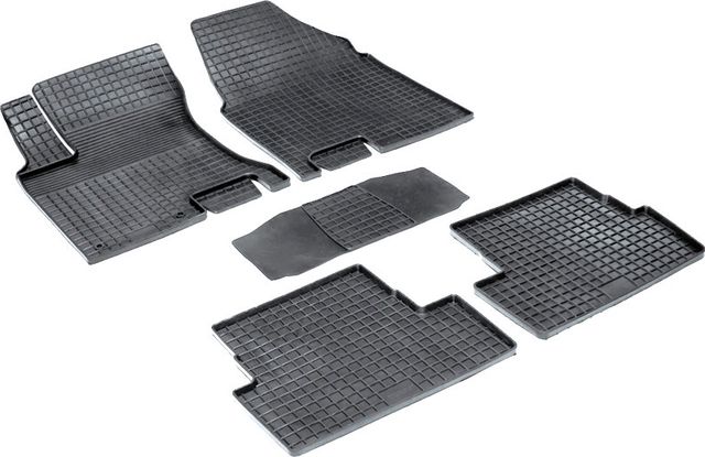 Коврики резиновые Seintex с узором сетка для салона Nissan Qashqai I 2007-2013. Артикул 00419