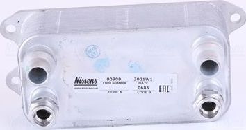 Радиатор масляный (маслоохладитель) для АКПП Nissens (алюминий). Артикул 90909