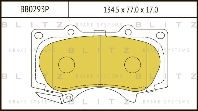 Колодки тормозные дисковые передние Toyota Land Cruiser 2003 (Blitz). Артикул BB0293P