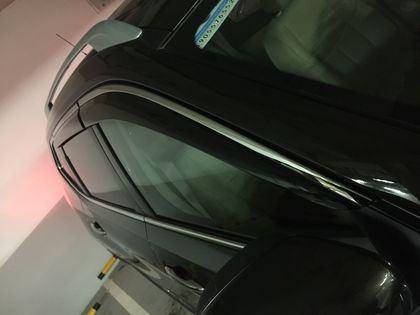 Дефлекторы Alvi-Style Original с надписью для окон (с нержавеющим молдингом) Nissan X-Trail T32 2015-2024. Артикул ORG-003