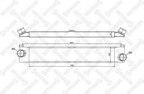 Интеркулер Stellox. Артикул 10-40198-SX