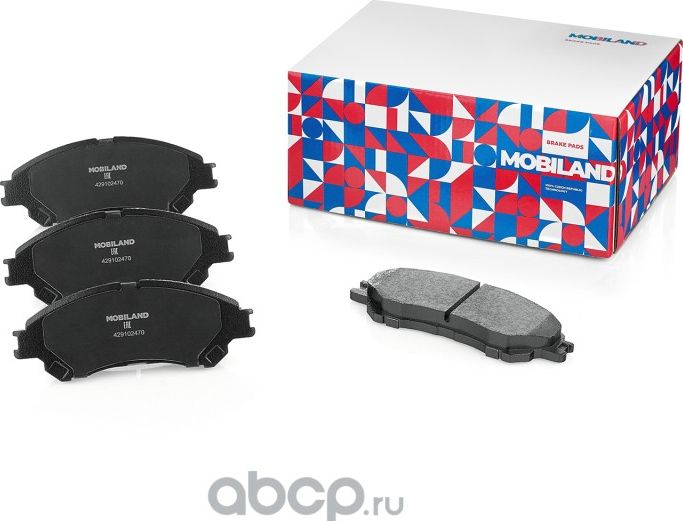 Колодки тормозные дисковые передние (4 шт.) с п/шум. пласт. SUZUKI SX4 I (EY, GY (Mobiland). Артикул 429102470