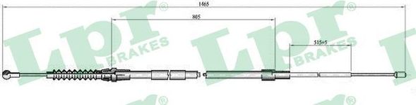 Трос ручника (тросик ручного тормоза) LPR. Артикул C0064B