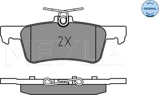 Тормозные колодки Meyle Original задние для Peugeot 308 II 2013-2026. Артикул 025 259 6816