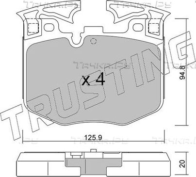 Тормозные колодки Trusting передние для BMW 7 VI (G11/G12) 2015-2020. Артикул 1146.0
