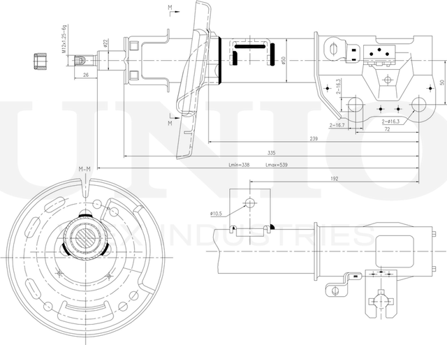 Амортизатор подвески (Unio). Артикул SAB-10265