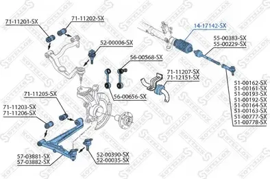 Пыльник рулевой рейки Stellox. Артикул 14-17142-SX