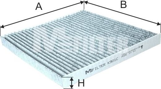 Салонный фильтр MFilter для Toyota Corolla E140, E150 2006-2013. Артикул K 901C