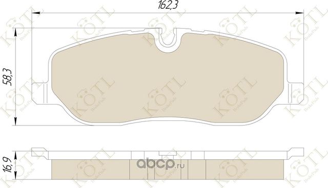 Колодки тормозные дисковые передние к-т LAND ROVER DISCOVERY III 04>/RANGE ROVER (Kotl) Kotl. Артикул 1631kt