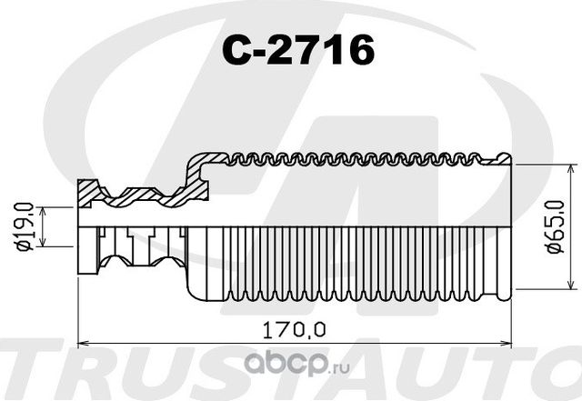 Защитный комплект амортизатора (TA) C-2716 (Trustauto). Артикул C2716