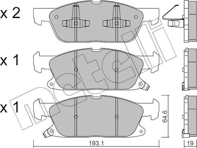 Тормозные колодки Metelli. Артикул 22-1117-0