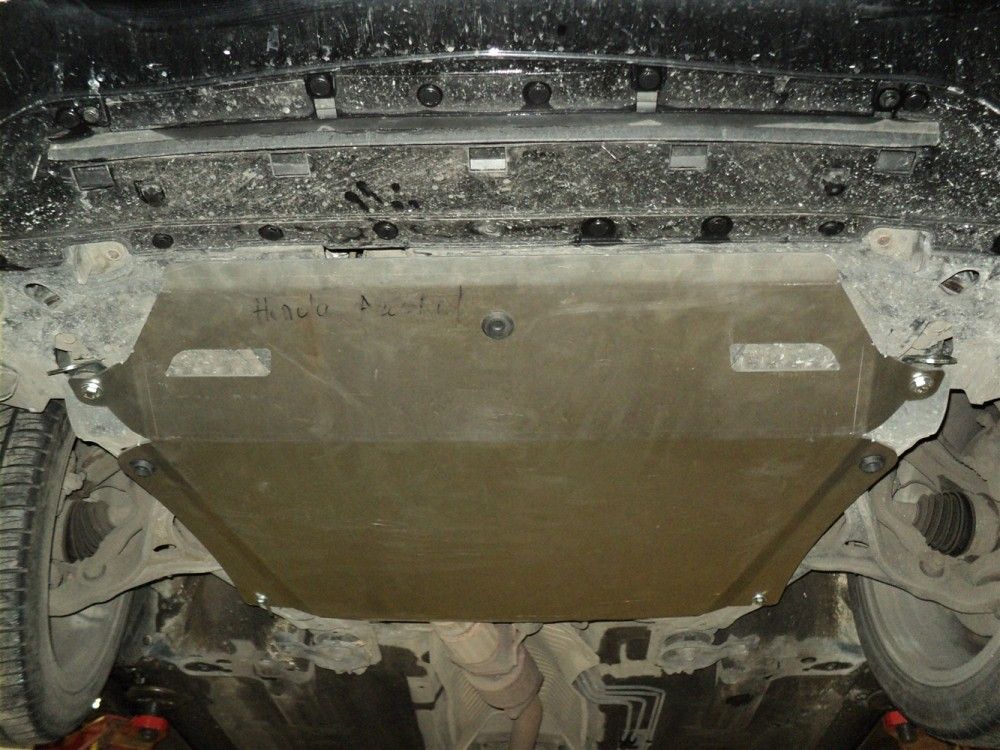 Защита алюминиевая АВС-Дизайн для картера и КПП Honda Accord VIII 2007-2012. Артикул 09.01ABC