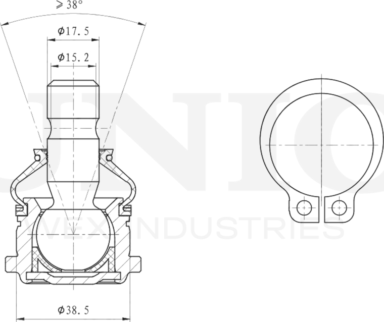 Опора шаровая (Unio). Артикул SSP-20126