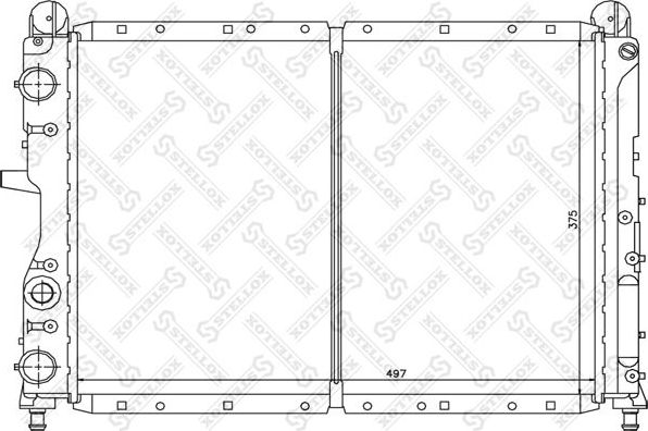 Радиатор охлаждения двигателя Stellox. Артикул 10-25211-SX