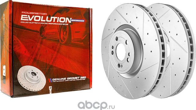 ПЕРЕДНИЙ ТОРМОЗНОЙ ДИСК EVOLUTION С ПЕРФОРАЦИЕЙ И (Powerstop). Артикул CBR6564