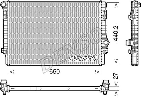Радиатор охлаждения двигателя Denso. Артикул DRM32049