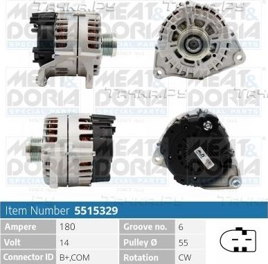 Генератор Meat & Doria для Peugeot 208 I 2012-2019. Артикул 5515329