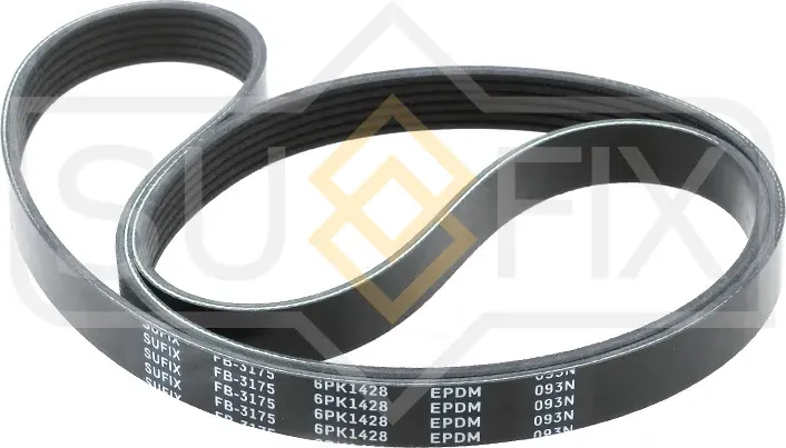 Ремень поликлиновый 6PK1428 (Sufix). Артикул FB3175
